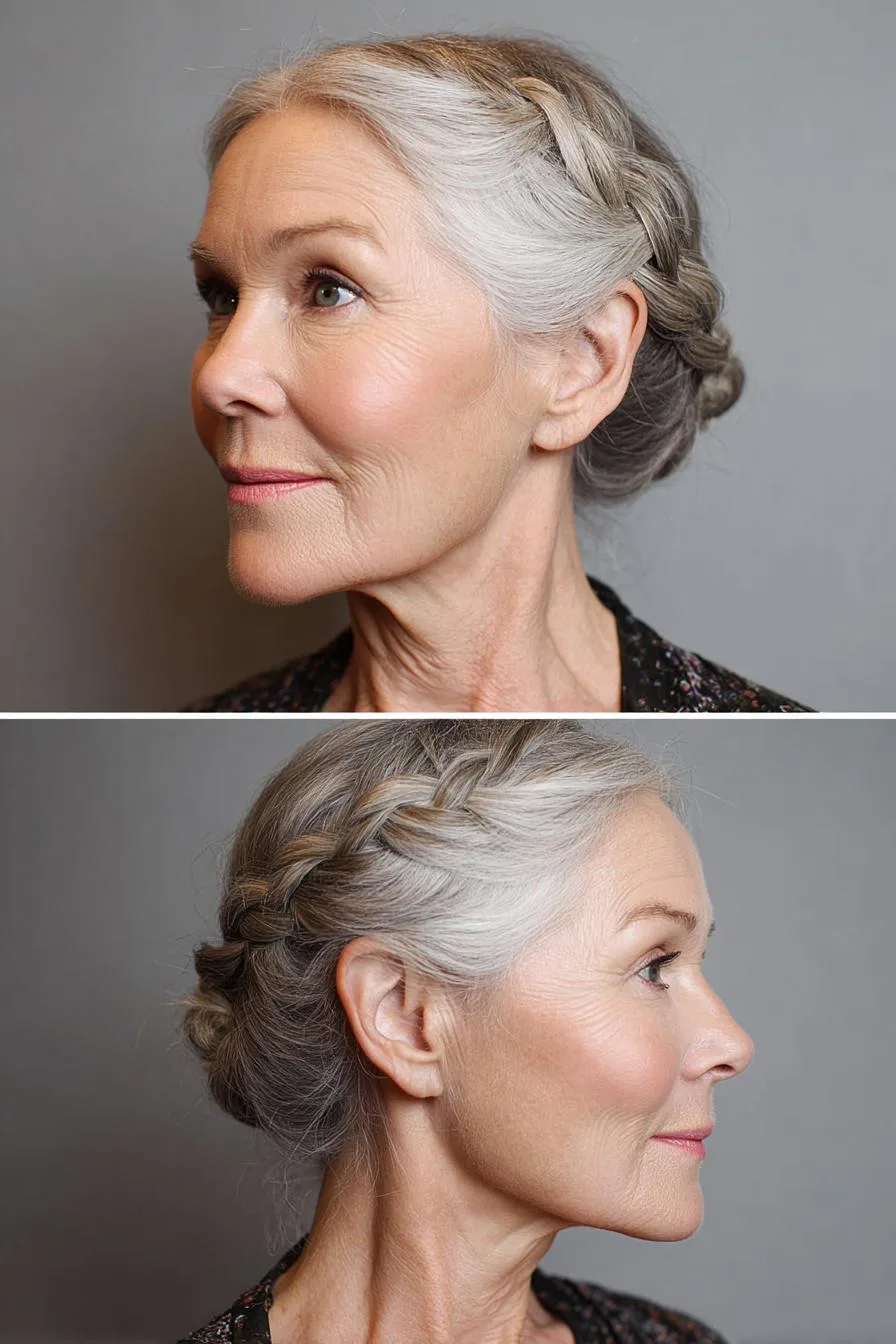 Braided Elegance in Bun