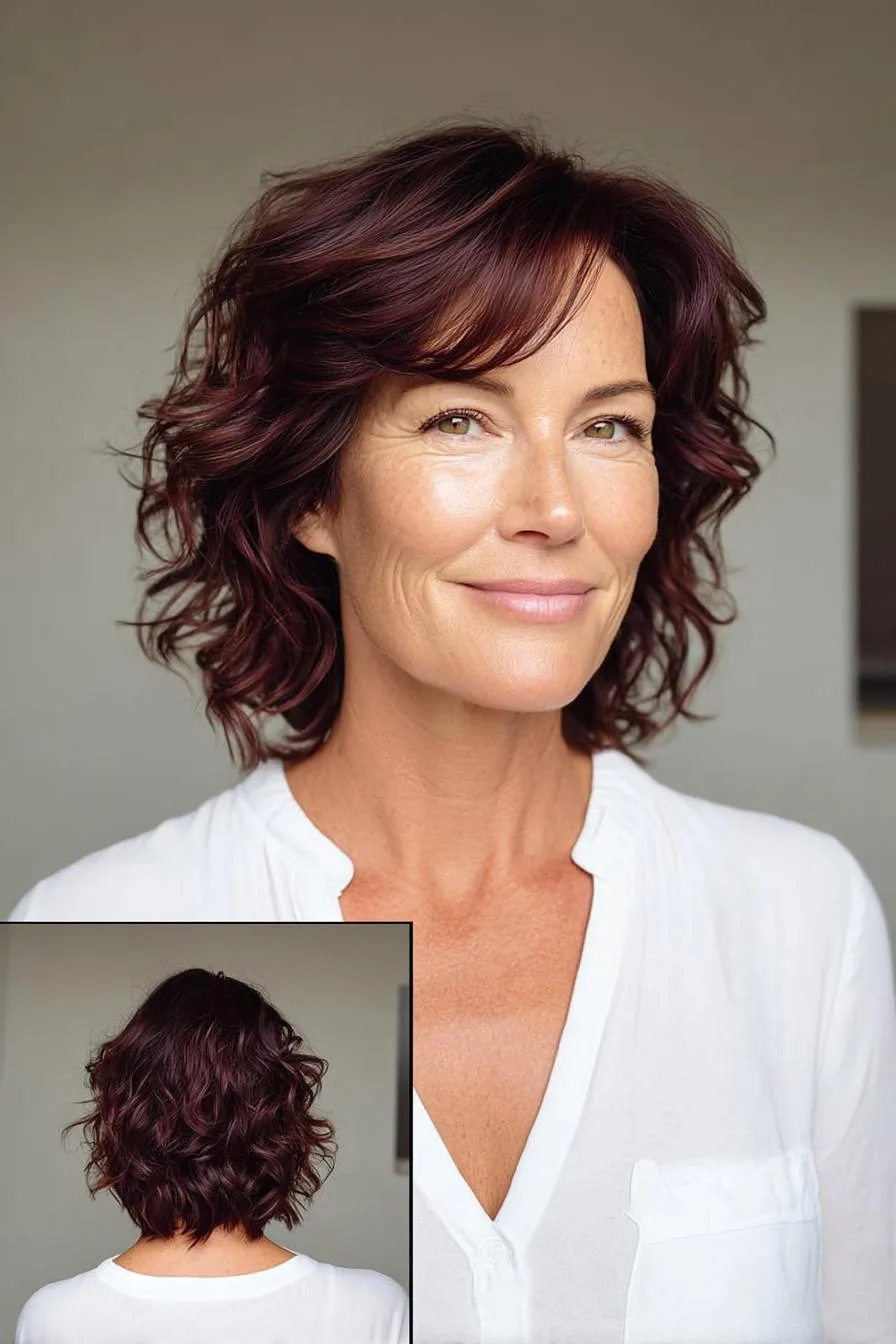 Burgundy Waves Elegance