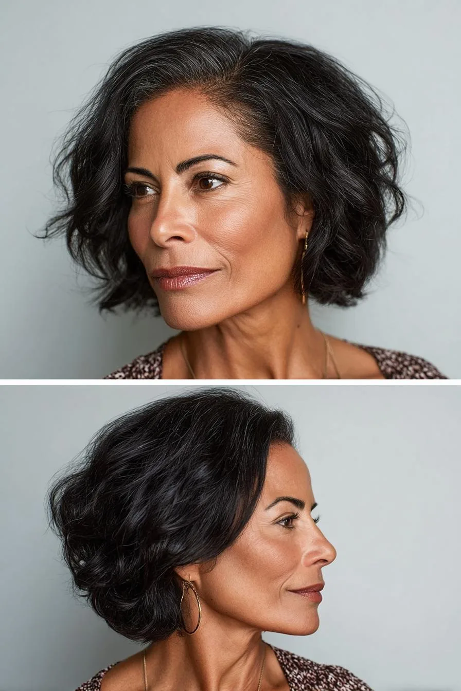 Chin-Length Wavy Bob