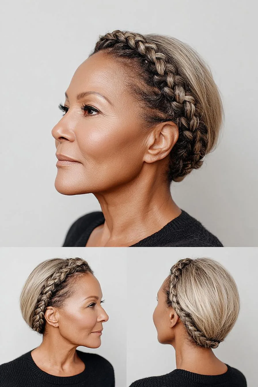 Elegant Braided Low Bun