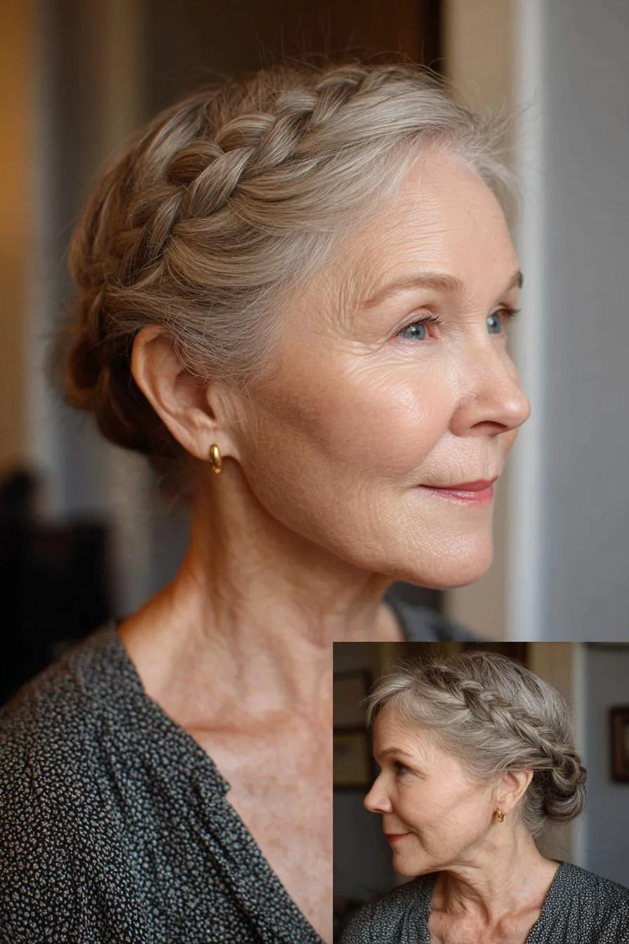 Graceful Crown Braid Beauty