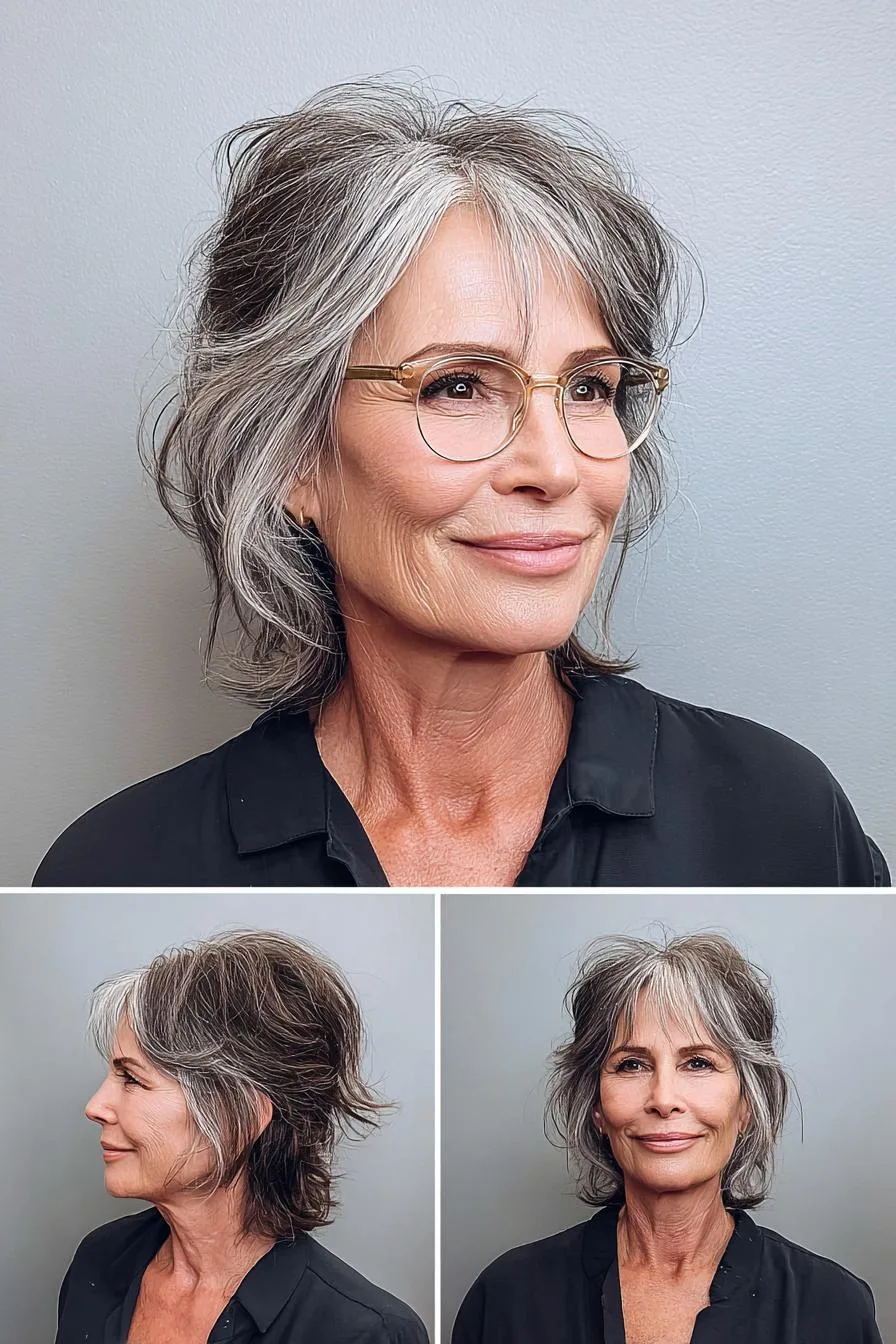 Gray Layered Bob