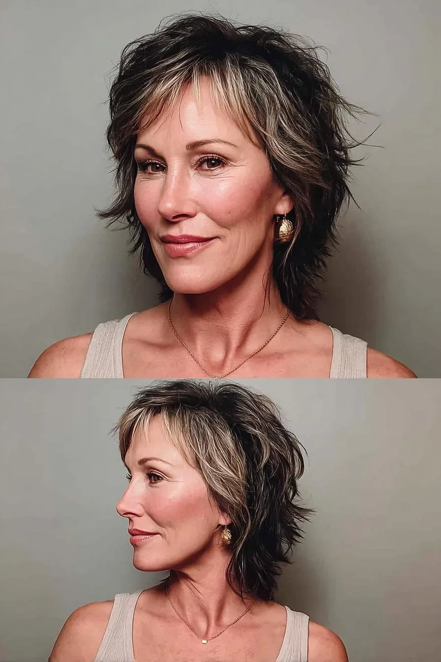 Layered Shag Hair Glow