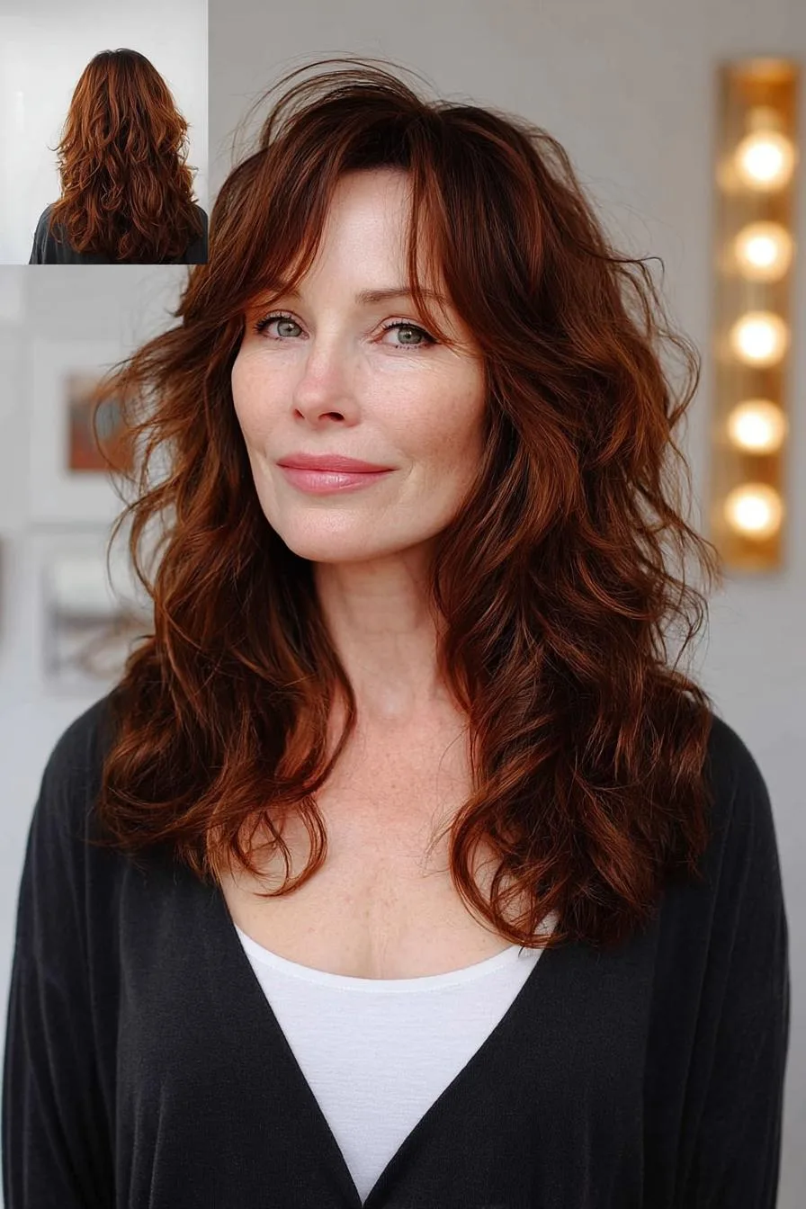 Radiant Auburn Layered Waves