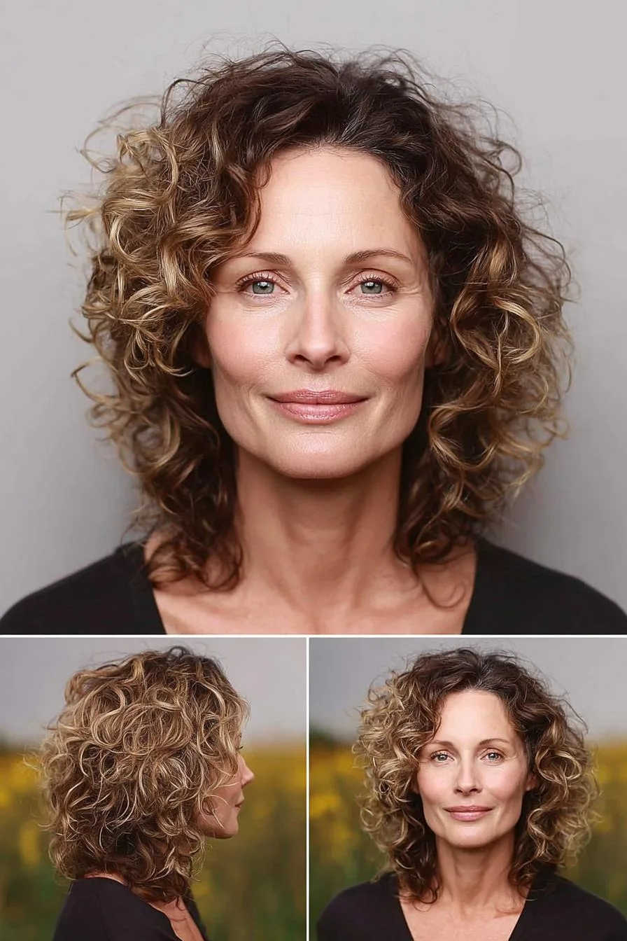 Radiant Bouncy Highlighted Curls