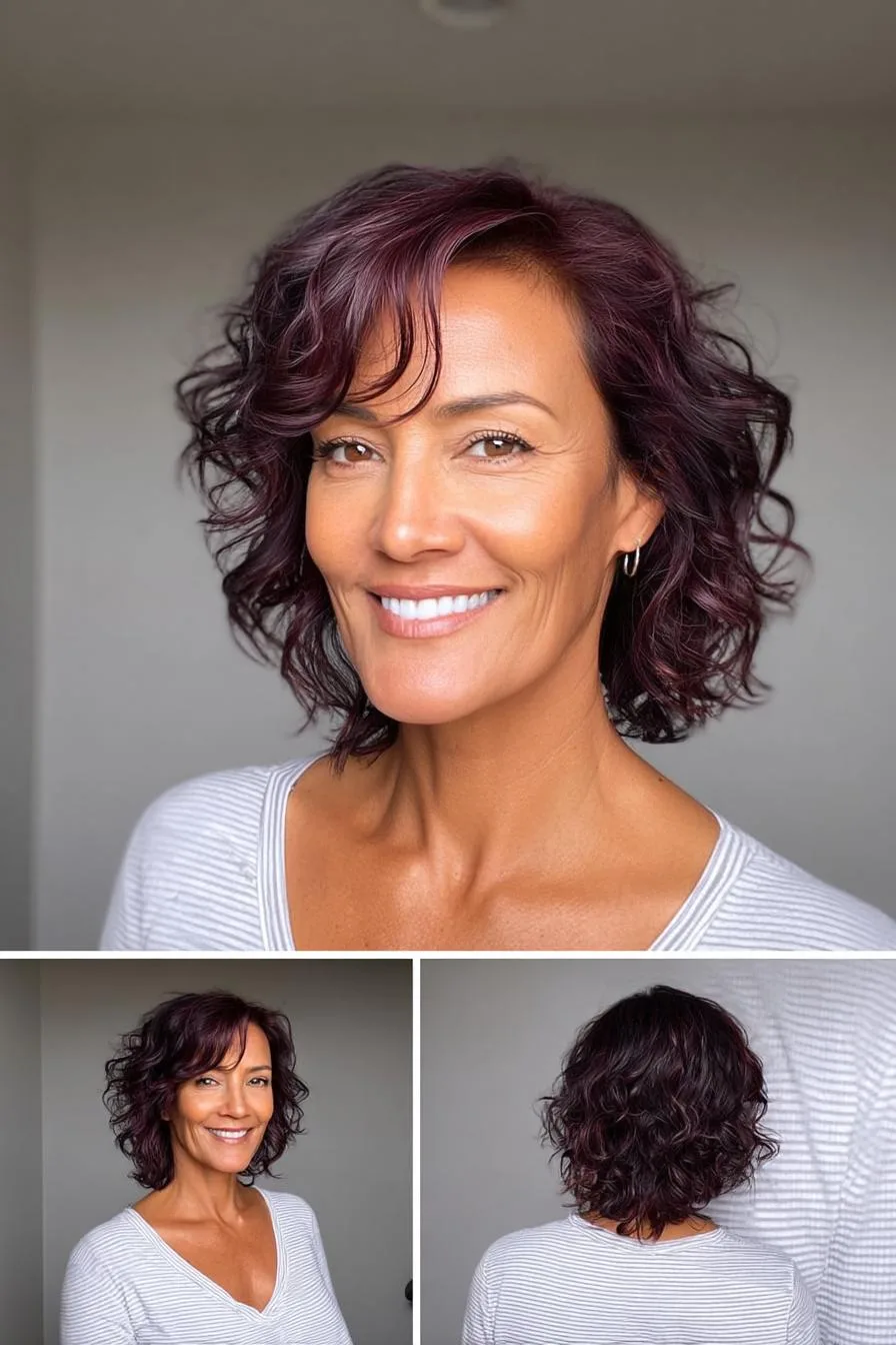 Radiant Burgundy Hair Glow