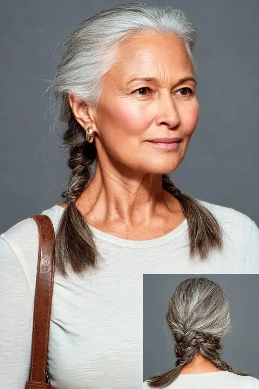 Silver Braids Timeless Beauty