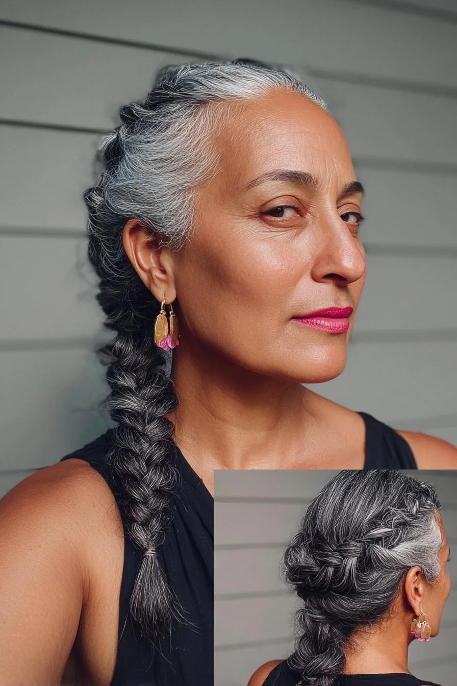 Silver Braids Timeless Elegance