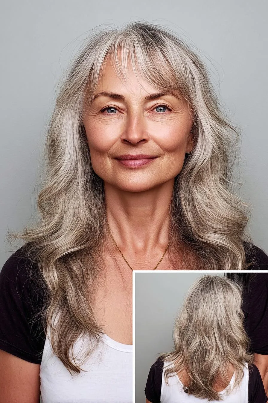 Silver Waves Framing Beauty