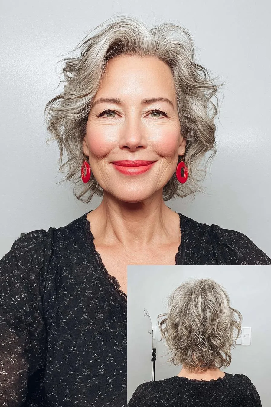 Silvery Graceful Waves