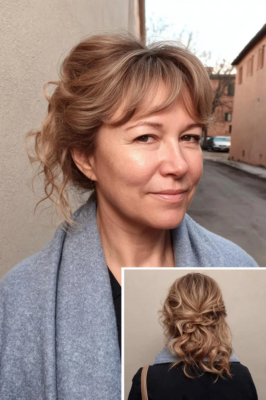 Soft Wavy Textured Updo