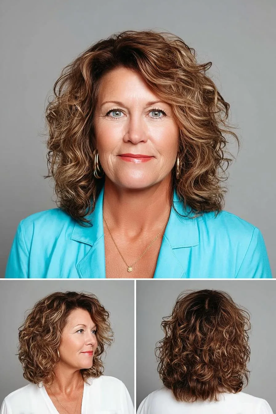 Textured Curls Framing Beauty