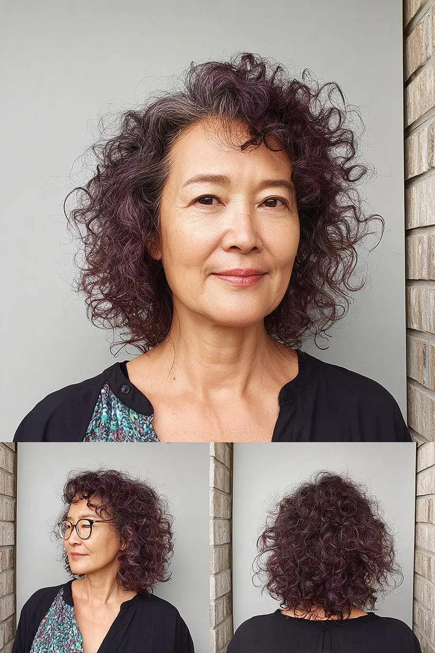 Vibrant Curls with Streaks