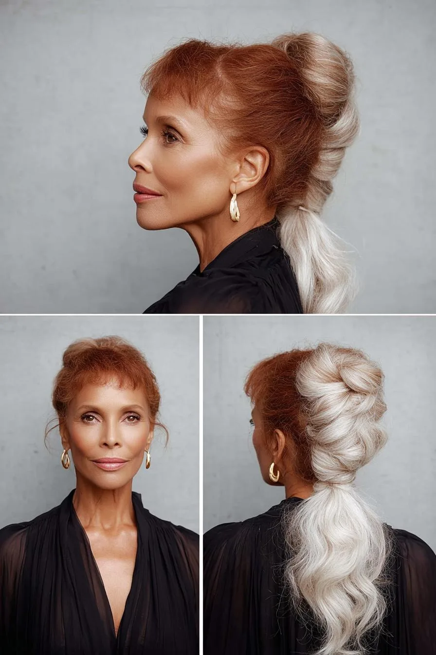 Wavy Auburn to Blonde