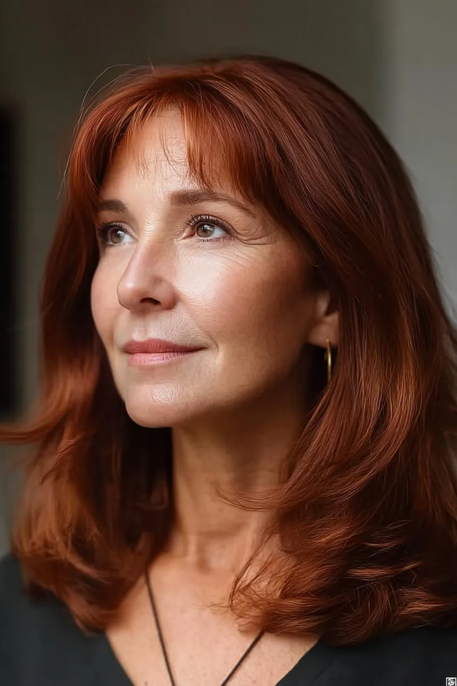 Auburn Waves Framing Elegance