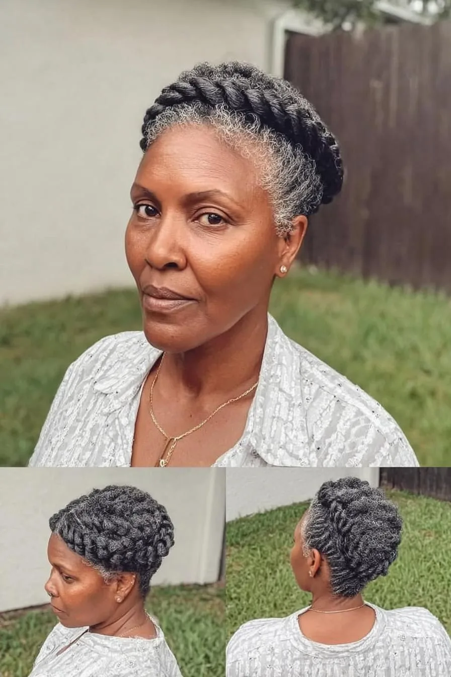 Braided Elegance Crown Updo