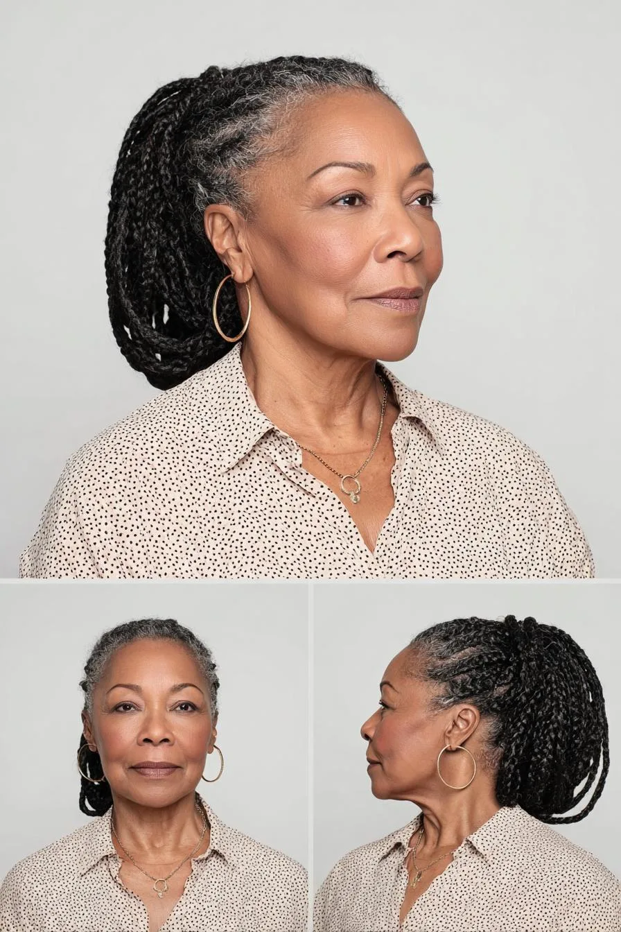 Braided Elegance Pulled Back