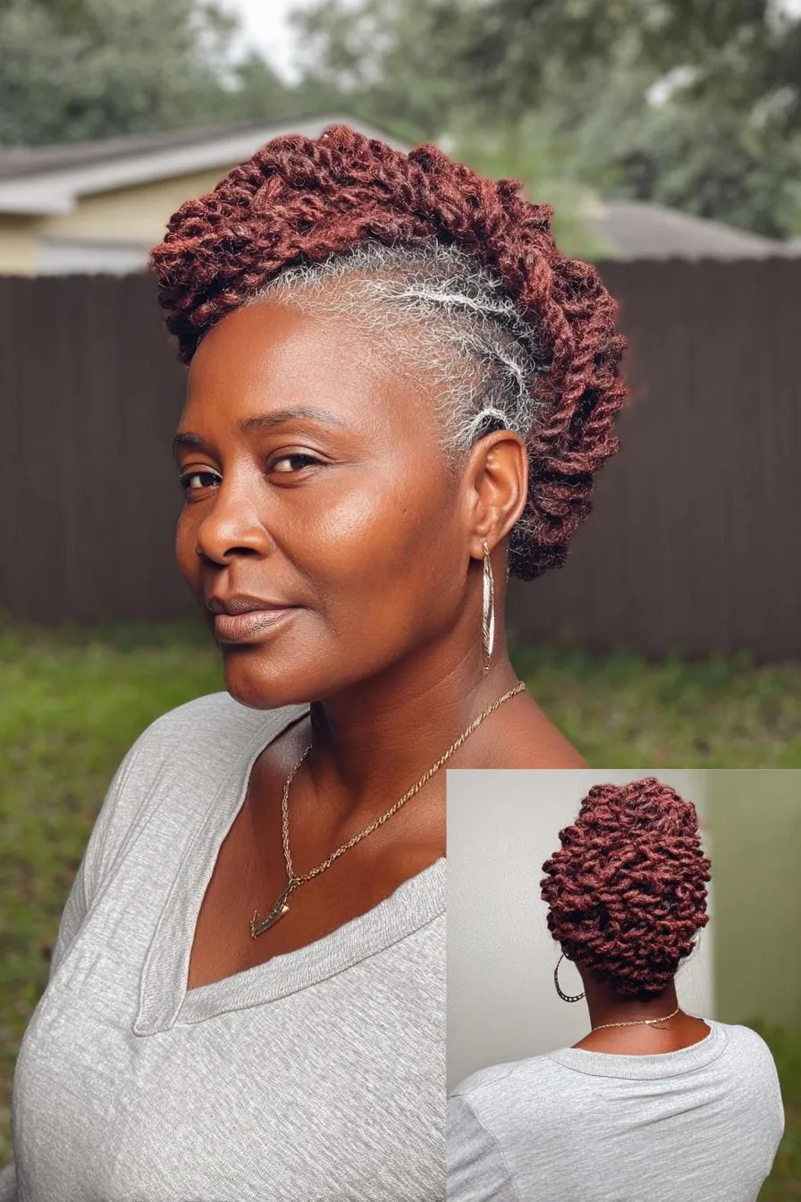 Burgundy Mohawk Elegance