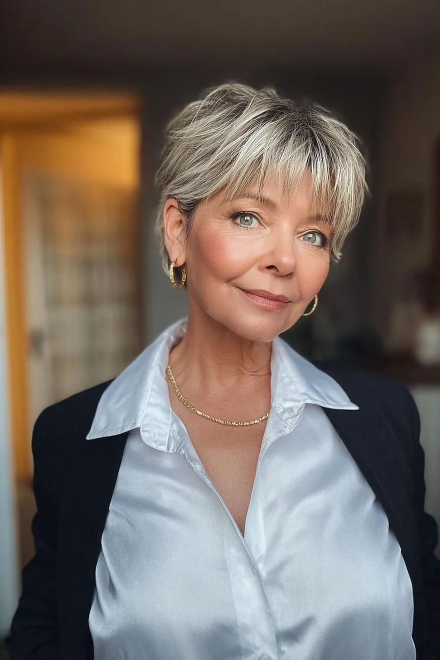 Chic Gray Pixie Style