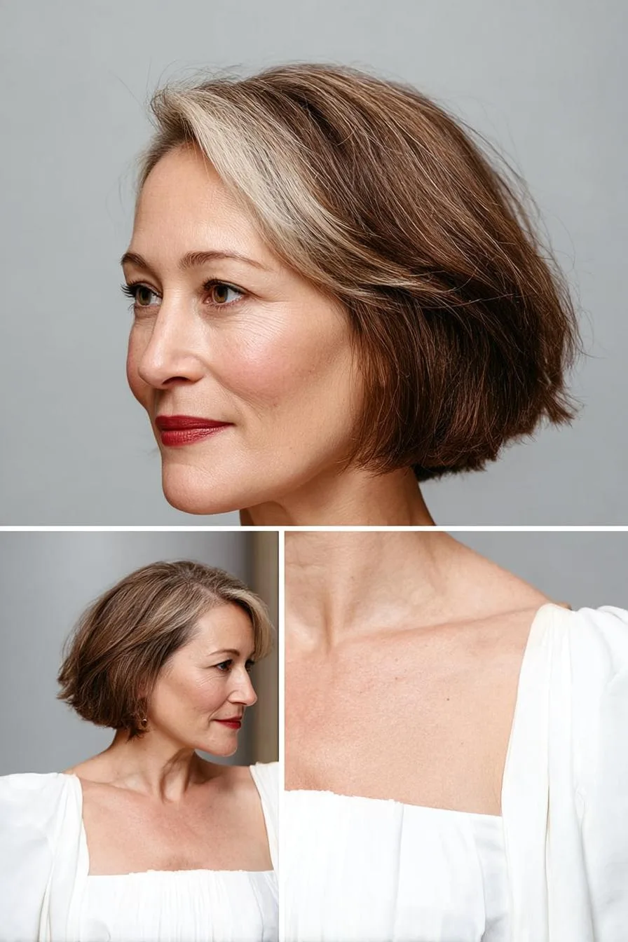 Chic Gray Streak Style