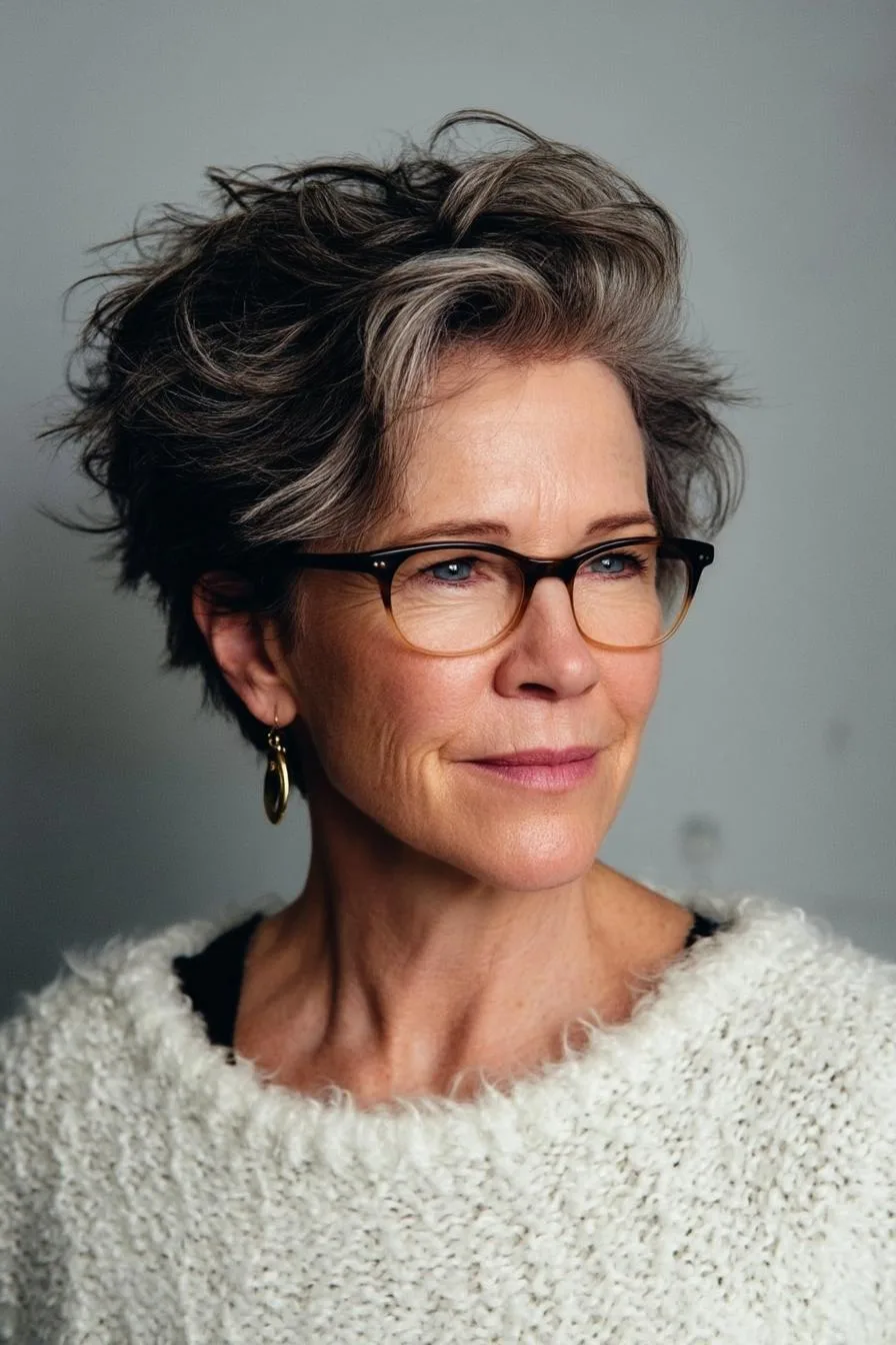 Chic Tousled Gray Style