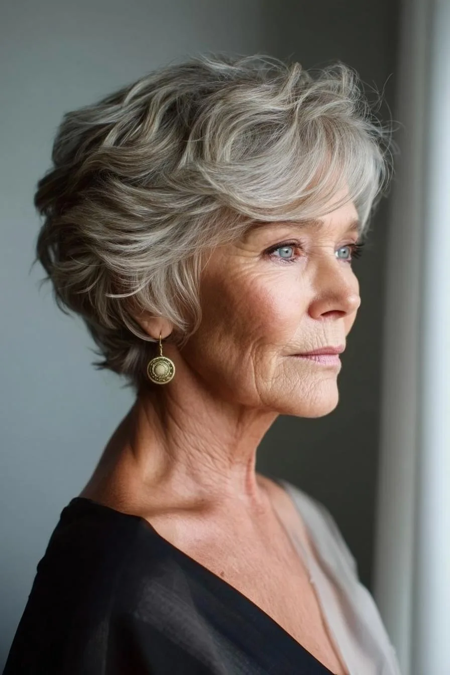 Chic Wavy Pixie Style