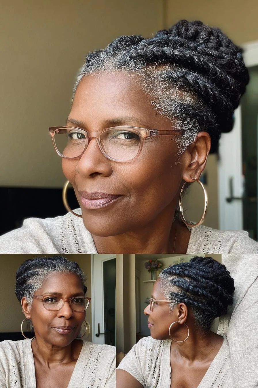 Elegant Braided Low Bun