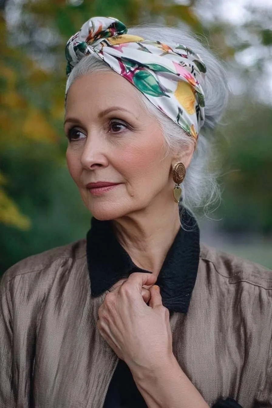 Elegant Silver Hair Style