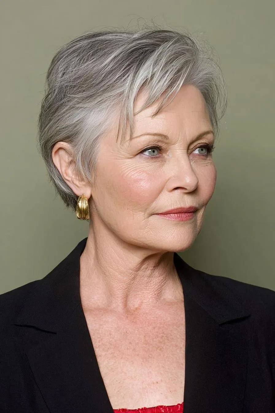 Elegant Silver Haired Grace
