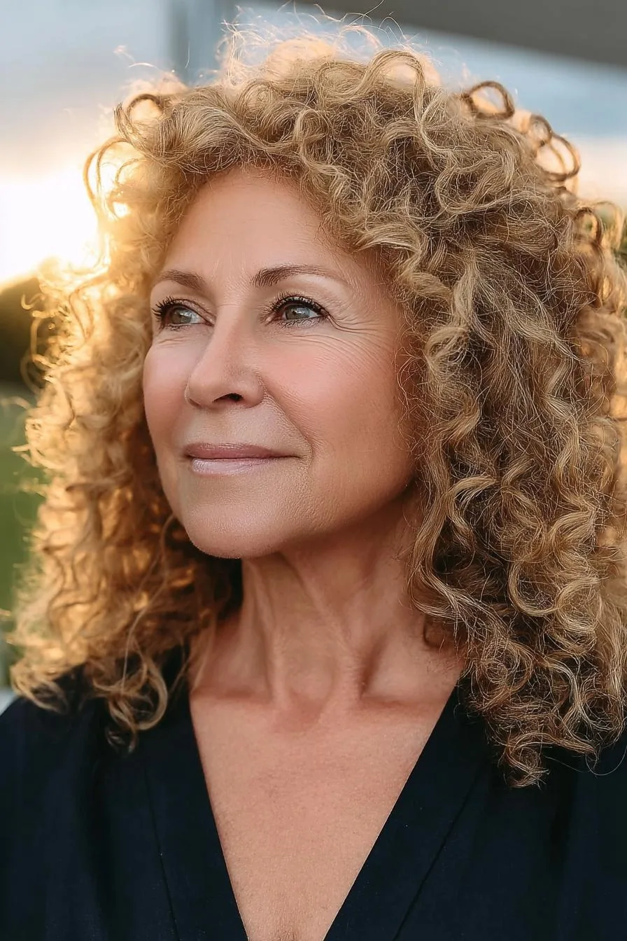 Golden Curls Radiate Elegance