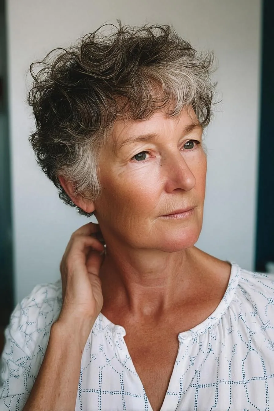 Graceful Curls with Gray