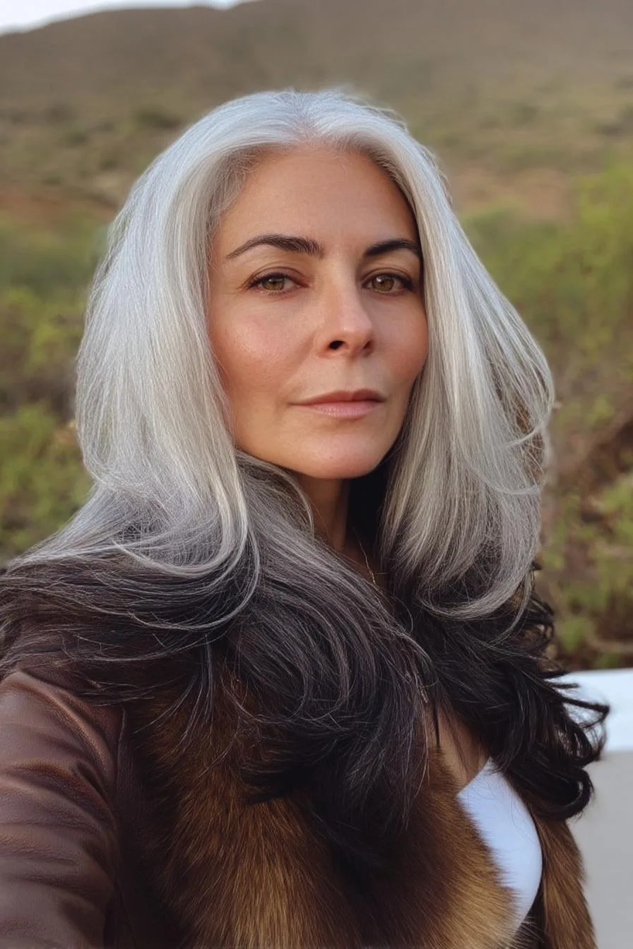 Graceful Silvery Ombre Beauty