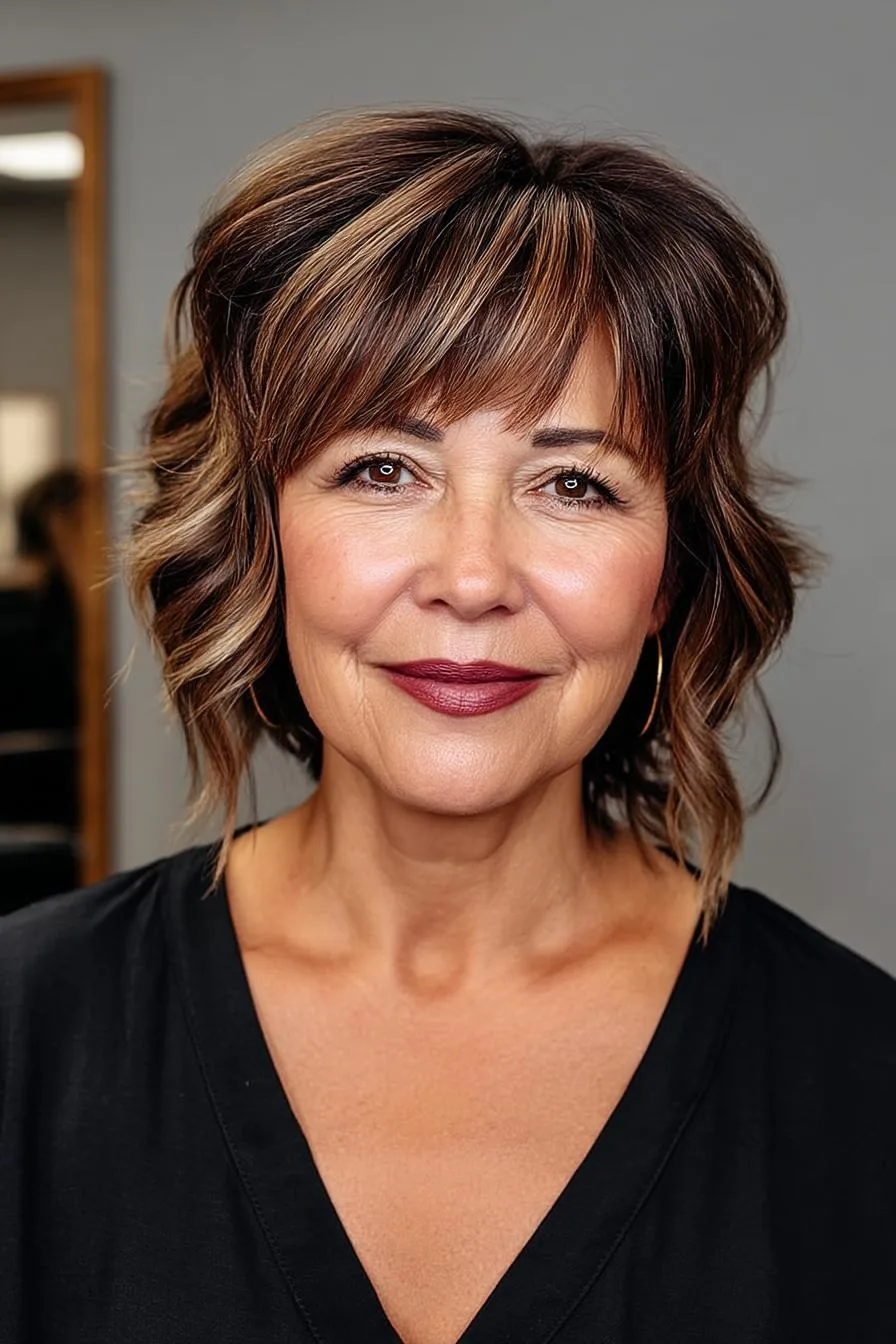Layered Bob with Highlights