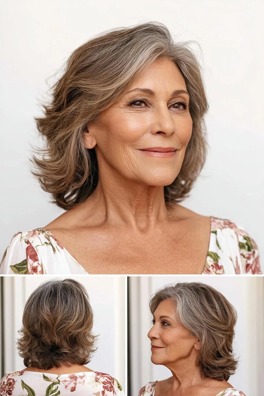 Layered Elegance with Bangs