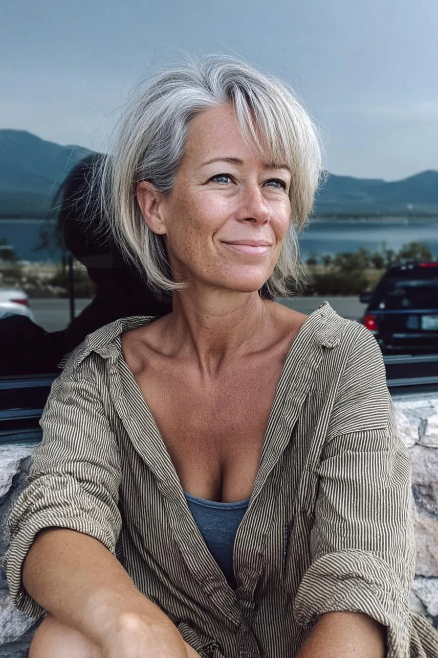 Radiant Short Layered Elegance