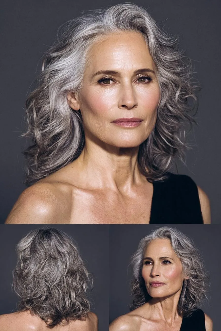 Silver Elegance in Waves