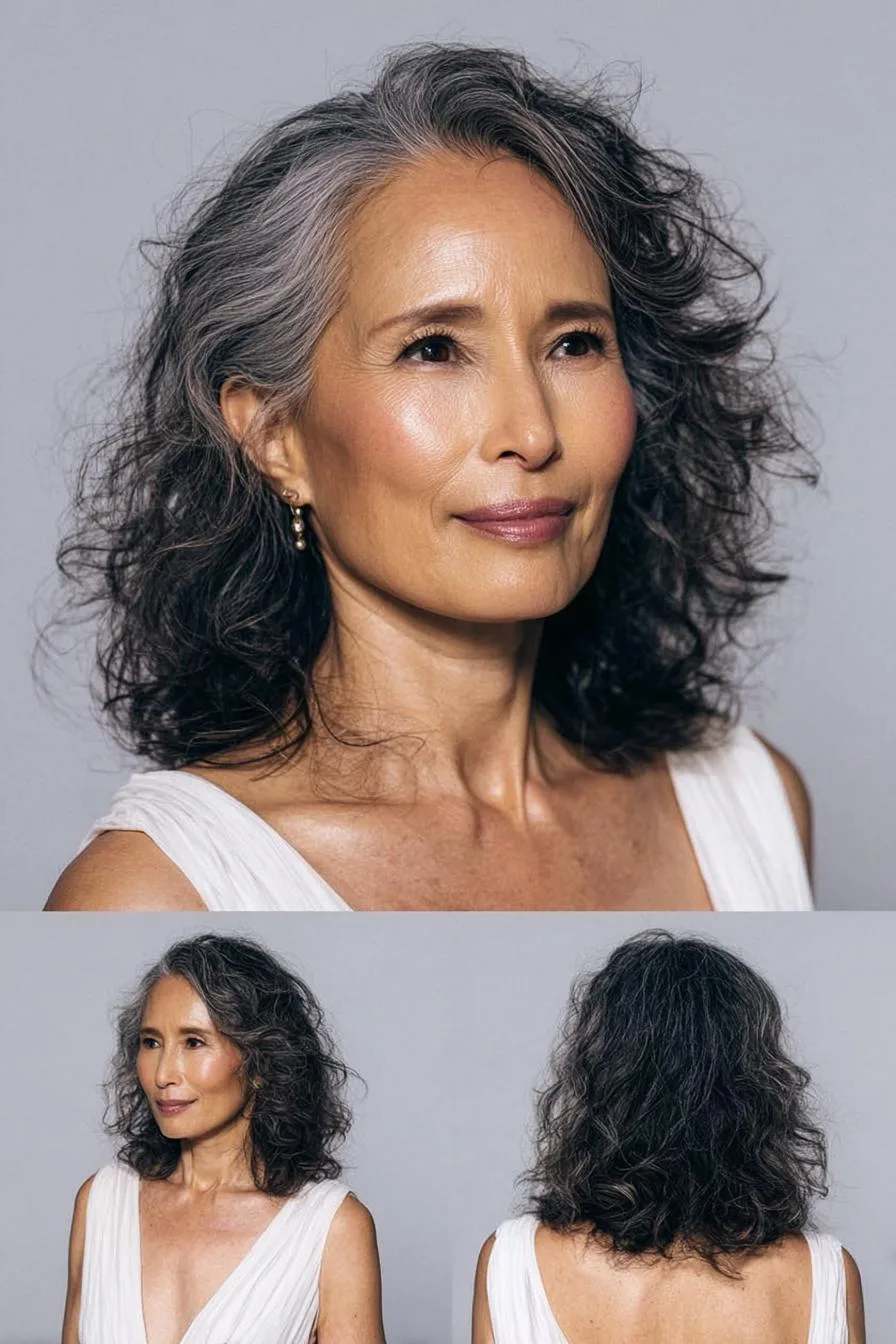 Silver Framed Natural Curls