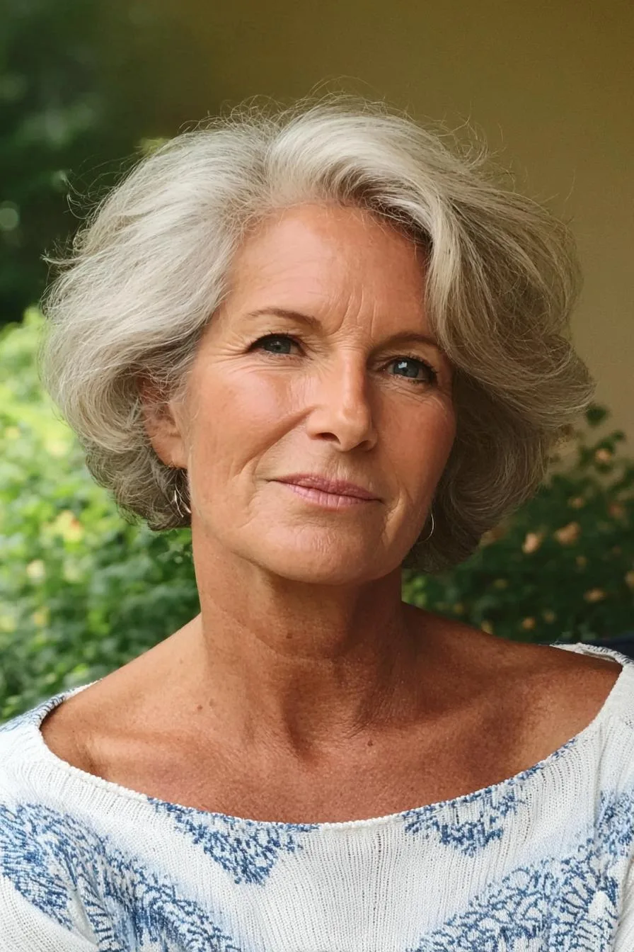 Silver Graceful Bob Style