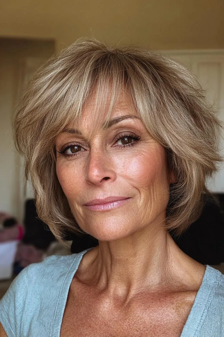 Soft Layers Framing Beauty