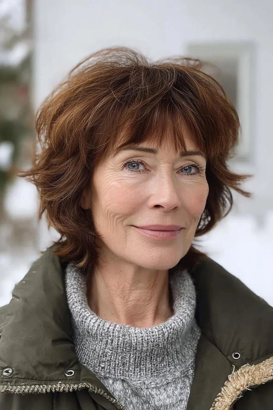 Soft Layers Framing Beauty