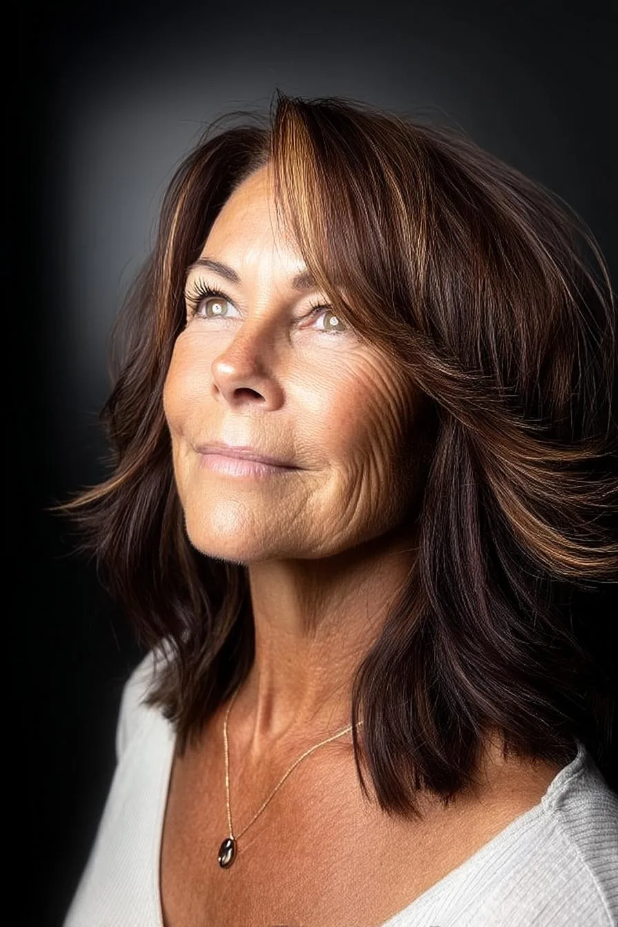 Soft Waves Framing Beauty