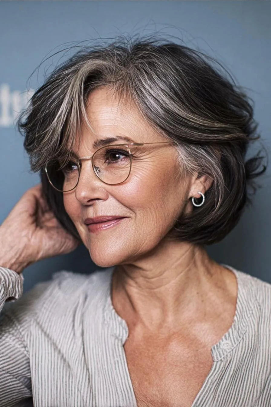 Textured Bob with Highlights