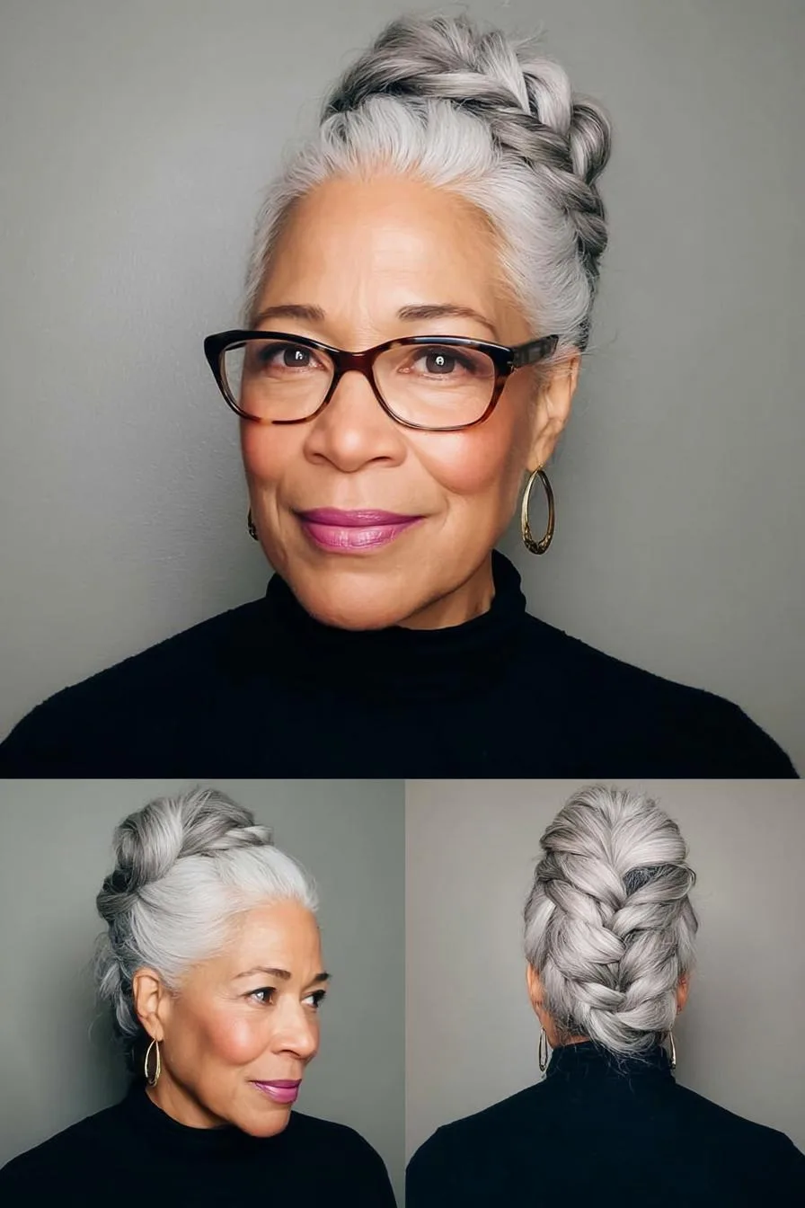 Textured Braided Updo Elegance