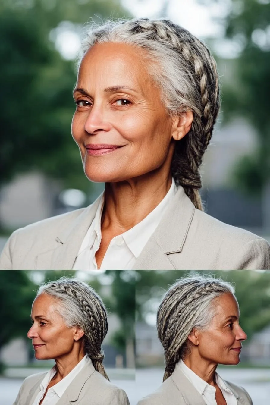 Timeless Silver Braided Beauty