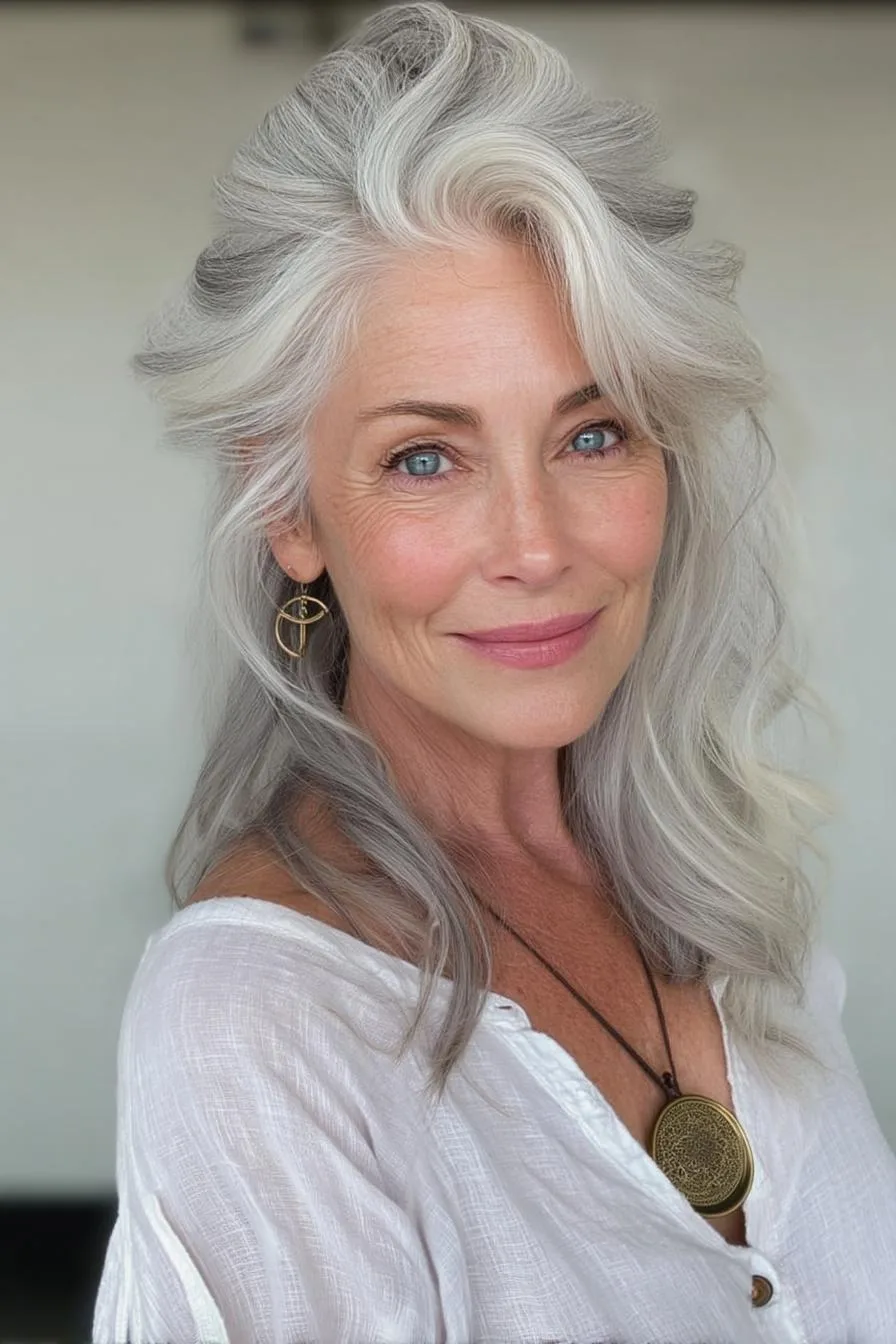 Timeless Silver Waves Elegance