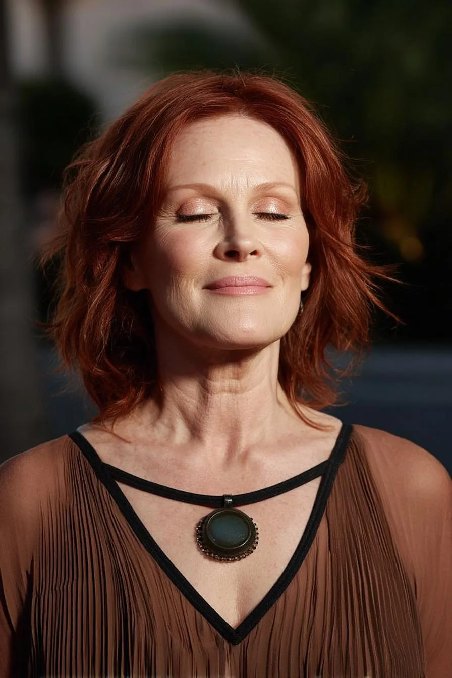 Vibrant Red Layered Waves