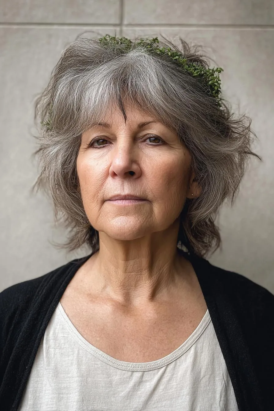 Whimsical Gray Hair Charm